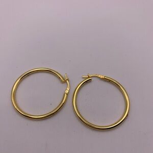 Sterling silver gold plated hoop earrings